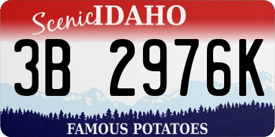 ID license plate 3B2976K