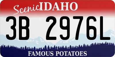 ID license plate 3B2976L
