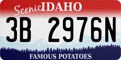 ID license plate 3B2976N