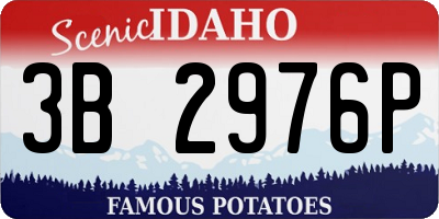 ID license plate 3B2976P