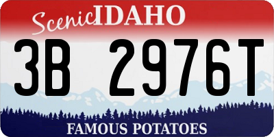 ID license plate 3B2976T