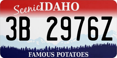 ID license plate 3B2976Z