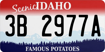ID license plate 3B2977A