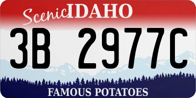 ID license plate 3B2977C