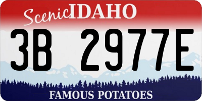 ID license plate 3B2977E