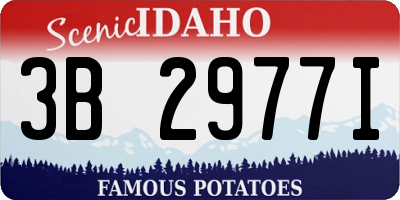 ID license plate 3B2977I