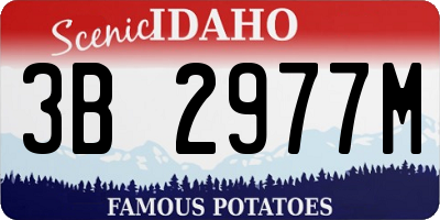 ID license plate 3B2977M