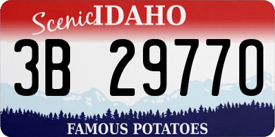 ID license plate 3B2977O