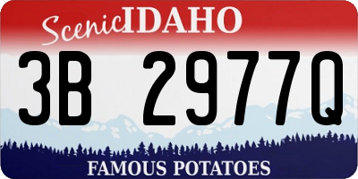 ID license plate 3B2977Q