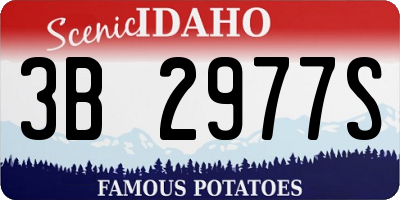 ID license plate 3B2977S