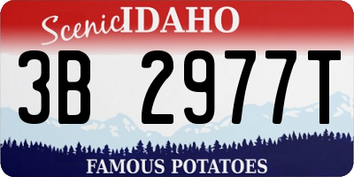 ID license plate 3B2977T