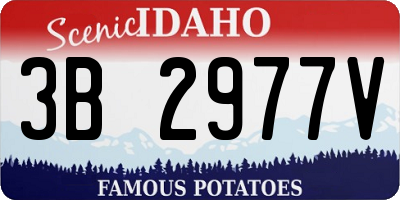 ID license plate 3B2977V