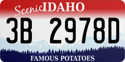 ID license plate 3B2978D