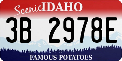 ID license plate 3B2978E
