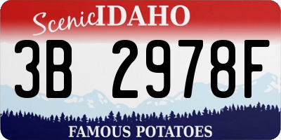 ID license plate 3B2978F