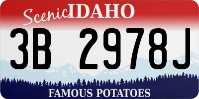 ID license plate 3B2978J