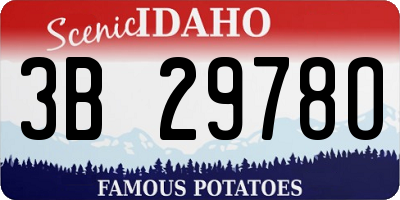 ID license plate 3B2978O