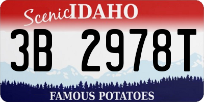 ID license plate 3B2978T