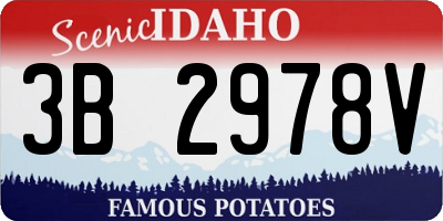 ID license plate 3B2978V