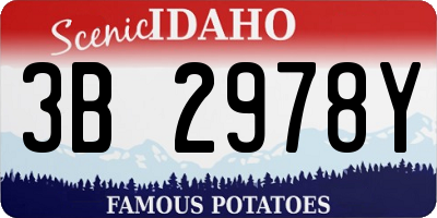 ID license plate 3B2978Y