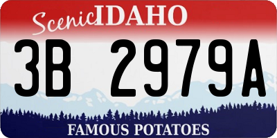 ID license plate 3B2979A