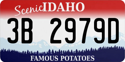 ID license plate 3B2979D