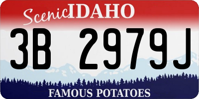 ID license plate 3B2979J
