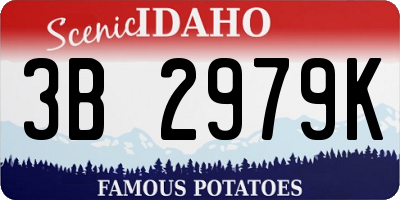 ID license plate 3B2979K