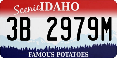 ID license plate 3B2979M