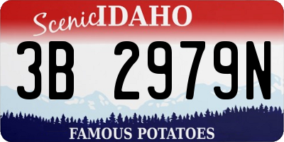 ID license plate 3B2979N