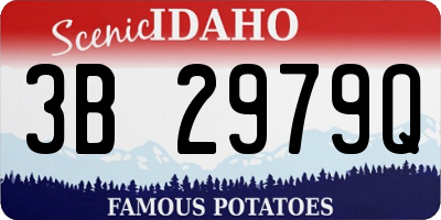ID license plate 3B2979Q