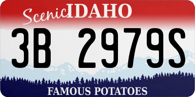 ID license plate 3B2979S