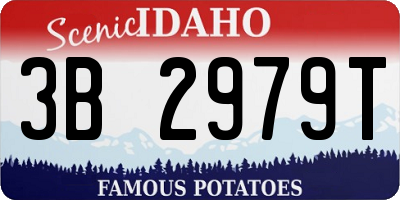 ID license plate 3B2979T