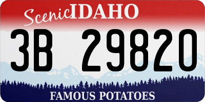ID license plate 3B2982O