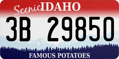 ID license plate 3B2985O
