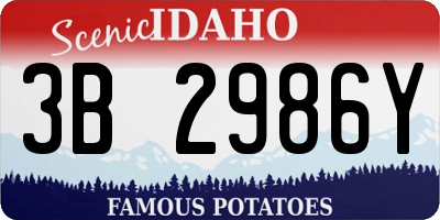 ID license plate 3B2986Y
