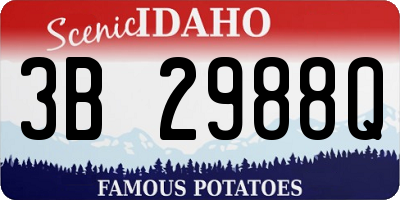 ID license plate 3B2988Q