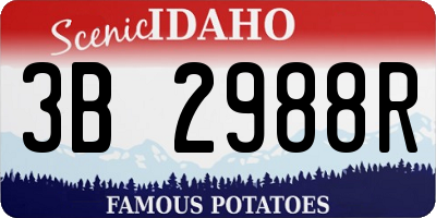 ID license plate 3B2988R