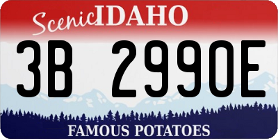 ID license plate 3B2990E