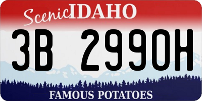 ID license plate 3B2990H