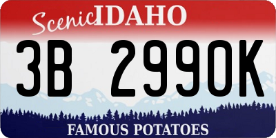 ID license plate 3B2990K