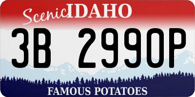 ID license plate 3B2990P