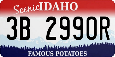 ID license plate 3B2990R