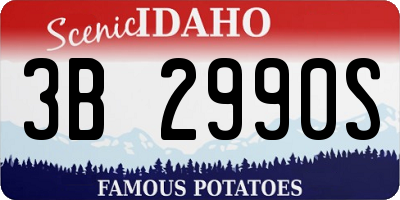 ID license plate 3B2990S