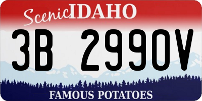 ID license plate 3B2990V