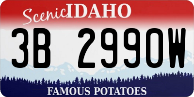 ID license plate 3B2990W