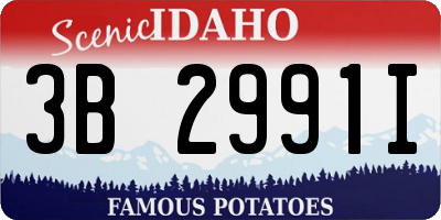 ID license plate 3B2991I