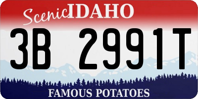 ID license plate 3B2991T