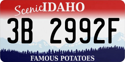 ID license plate 3B2992F