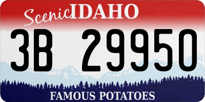 ID license plate 3B2995O